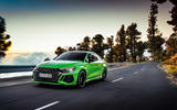 86 Audi RS3 2021 official reveal saloon road front 86 Audi RS3 2021 official reveal saloon road front