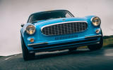 Cyan Volvo P1800 drive - on the road nose Cyan Volvo P1800 drive - on the road nose