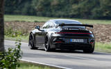 Porsche 911 GT3 2021 passenger ride - on the road rear Porsche 911 GT3 2021 passenger ride - on the road rear
