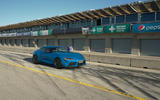Toyota Supra simulator road test - Laguna Seca raceway pitlane