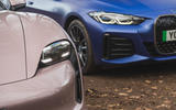 89 BMW i4 vs porsche taycan twin test porsche headlights