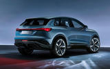 Audi Q4 E-tron electric SUV Geneva 2019 official press images - static rear