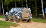 2020 Land Rover Defender prototype ride - on the road rear