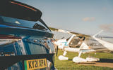 90 Skoda Enyaq vs electric plane 2022 enyaq rear badge 90 Skoda Enyaq vs electric plane 2022 enyaq rear badge