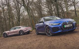 91 BMW i4 vs porsche taycan twin test static