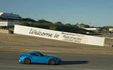 Toyota Supra simulator road test - Laguna Seca tracking side