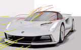 Lotus Evija aero blog - aero render front Lotus Evija aero blog - aero render front