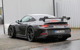 Porsche 911 GT3 prototype at Nurburgring - road rear Porsche 911 GT3 prototype at Nurburgring - road rear