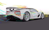 Lotus Evija aero blog - aero render rear Lotus Evija aero blog - aero render rear