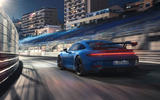 93 Porsche 911 GT3 2021 official images night rear 93 Porsche 911 GT3 2021 official images night rear