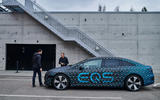 94 Mercedes Benz EQS prototype ride 2021 talking