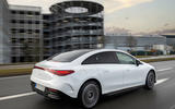 94 Mercedes EQE passenger ride 2022 tracking rear 94 Mercedes EQE passenger ride 2022 tracking rear