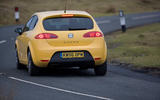 94 UBG Seat Cupra Leon Mk2 on road rear 94 UBG Seat Cupra Leon Mk2 on road rear