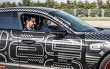 Audi E-tron GT camo track driving - ride