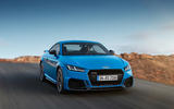 Audi TT RS 2019 facelift - official press images - on the road front