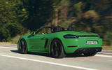 Porsche 718 Boxster GTS 2020 official press images - tracking rear