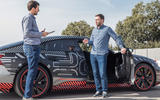Audi E-tron GT camo track driving - interview