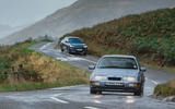 96 Ford Mustang Mach e vs Sierra Cosworth chasing 96 Ford Mustang Mach e vs Sierra Cosworth chasing