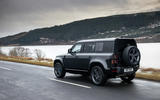 96 Land Rover Defender V8 2021 official images 110 tracking rear