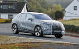 96 Mercedes EQE SUV spies Oct 2021 on road front 96 Mercedes EQE SUV spies Oct 2021 on road front