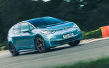 96 New VW ID3 vs used Jag I Pace cornering id3