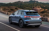 97 Audi Q4 etron 2021 official reveal tracking rear 97 Audi Q4 etron 2021 official reveal tracking rear