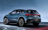 Audi Q4 E-tron electric SUV Geneva 2019 official press images - hero rear