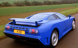 97 Bugatti EB110 GT greatest road tests tracking rear