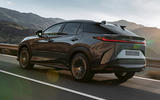 97 Lexus RZ 450e 2022 official reveal tracking rear 97 Lexus RZ 450e 2022 official reveal tracking rear