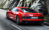 98 Audi R8 Performance RWD 2021 official images coupe tracking rear