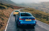 98 BMW M3 vs Audi RS3 saloon 2021 tracking rear