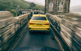98 Jaguar XE vs M235iGC vs S3 tracking rear 98 Jaguar XE vs M235iGC vs S3 tracking rear
