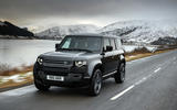 98 Land Rover Defender V8 2021 official images 110 tracking front