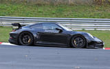 Porsche 911 GT3 prototype at Nurburgring - track side Porsche 911 GT3 prototype at Nurburgring - track side