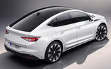 98 Skoda Enyaq coupe official studio static rear