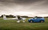 98 Skoda Enyaq vs electric plane 2022 static pair 98 Skoda Enyaq vs electric plane 2022 static pair