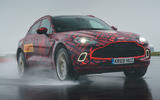 2020 Aston Martin DBX camouflaged prototype ride - hero front