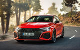 99 Audi RS3 2021 official reveal hatch hero front