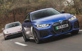 99 BMW i4 vs porsche taycan twin test lead