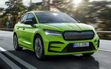99 Skoda Enyaq coupe vRS 2022 official images tracking front
