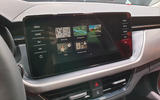 Skoda Scala official reveal stage infotainment display