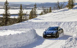 Porsche Taycan prototypes in winter testing