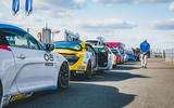 Alpines lined up alternative view Alpines lined up alternative view