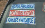 Used car window stickers