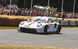 2019 Porsche 911 RSR on the Goodwood hillclimb