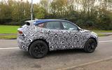 Jaguar E-Pace facelift spies side rear