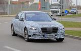 Mercedes S-Class spyshots new front 3/4