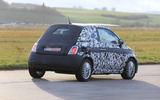 Fiat 500e new spies rear side