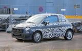 Fiat 500e new spies front side