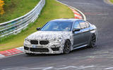 2021 BMW M5 CS prototype at Nurburgring - cornering front